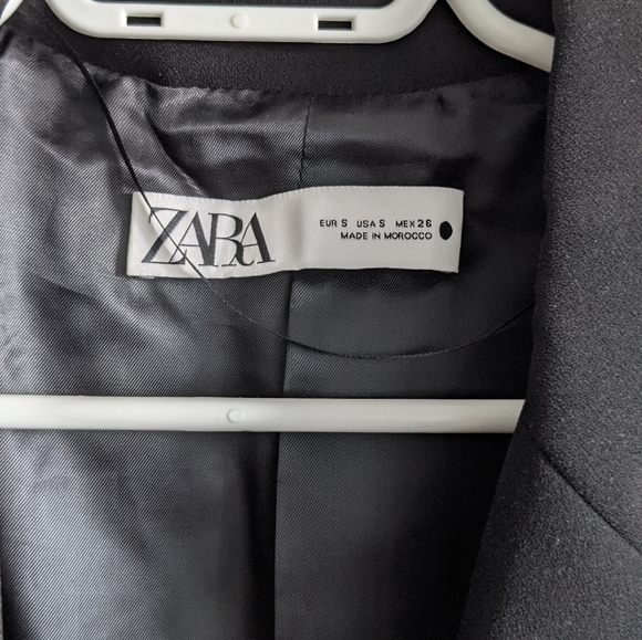 NWT Zara Oversized Saint Effect Black Blazer - Picture 6 of 8